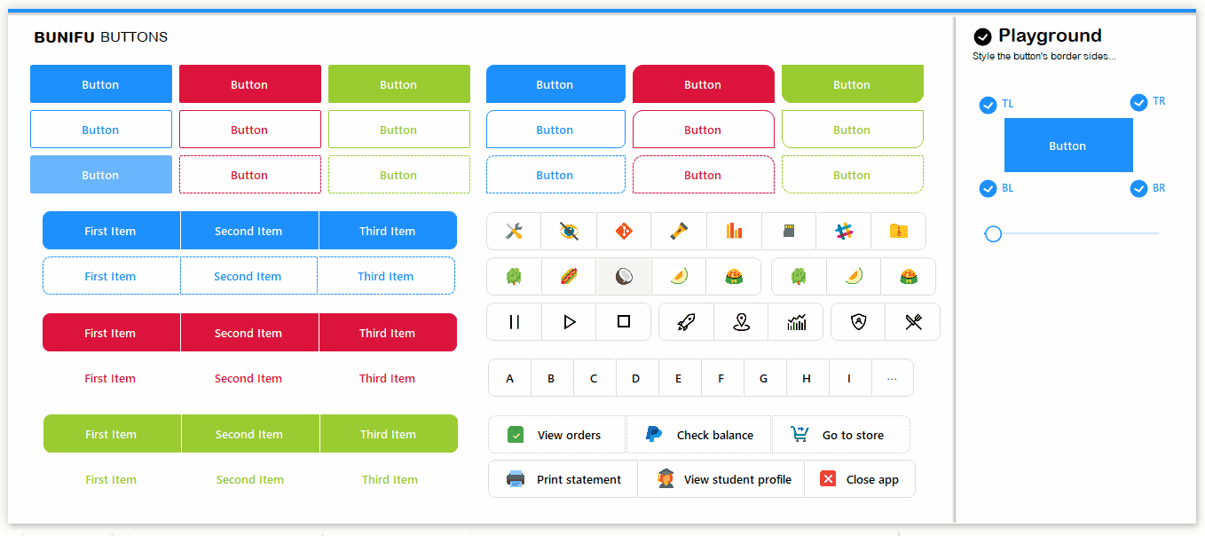 Bunifu Button preview